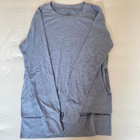 Alo Yoga Glimpse Long Sleeve Blue haze - Picture 3 of 6